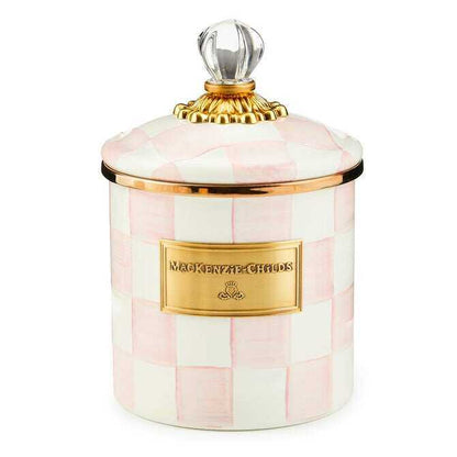 Rosy Check Enamel Canisters