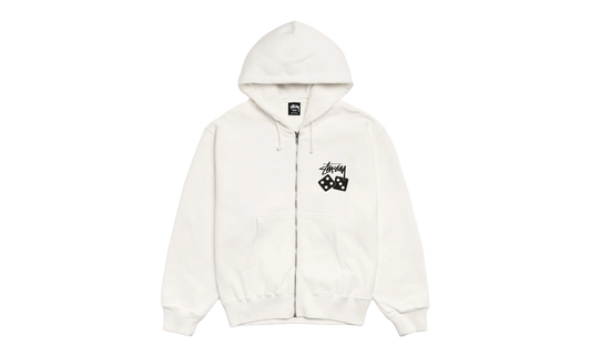Dice Pigment Dyed Zip Up Hoodie "Natural" STUS371