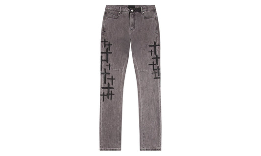 Bryant Clouded Mist Cross Patch Denim "Grey" MDGDD1149