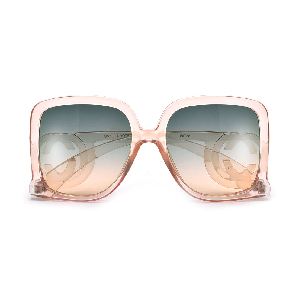 OVERSIZED TRENDY FASHION C LOGO SQUARED SUNNIES