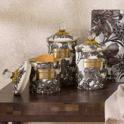 Sterling English Garden Enamel Canisters