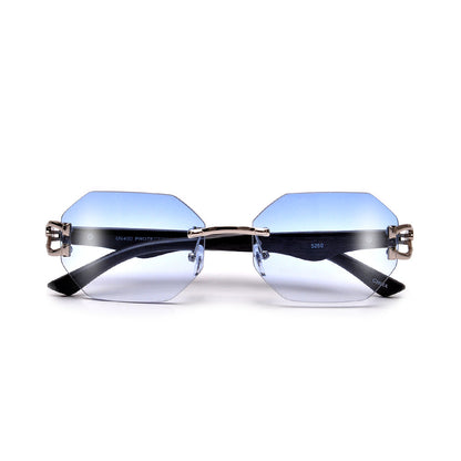 FASHION RIMLESS OCTAGON HORSESHOE TEMPLE SUNNIES
