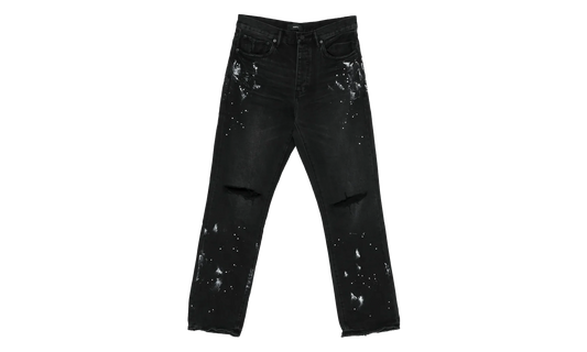Knee Slit Paint Splatters "Black" P011 BRKS526