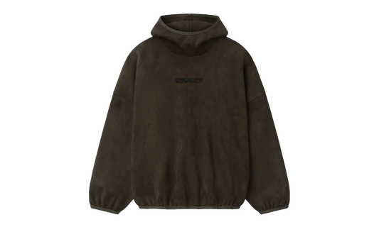 Suede Fleece Modern Hoodie "Brown" 192HO256943F