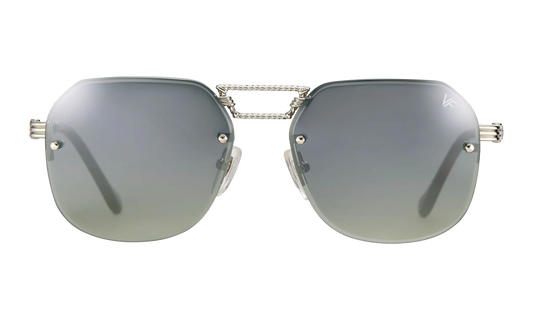 CEO Bevel Rimless Drill Mount 18KT "White Gold / Pastel Gray Gradient Flash Silver" DMCE2 0007 48B1
