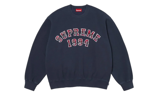 Plaid Arc Crewneck "SS26 - Navy" SU27409