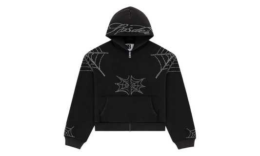 Rhinestone We Zip Hoodie "Black" SP5der397