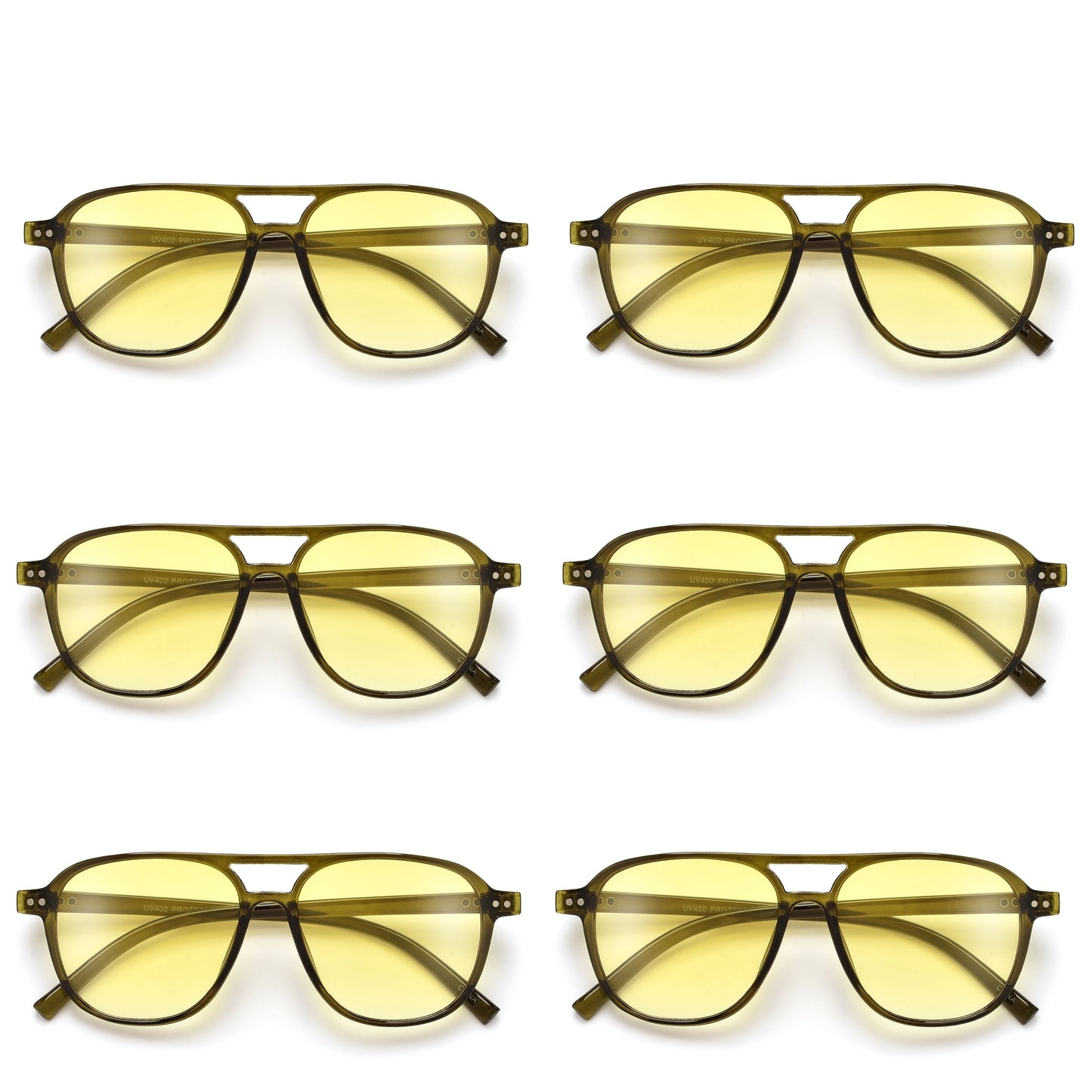 Streamlined Minimalist Studded Retro Aviator