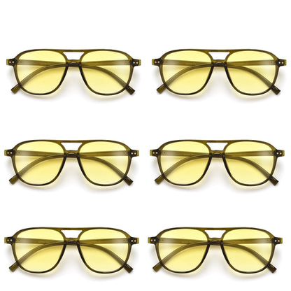 Streamlined Minimalist Studded Retro Aviator