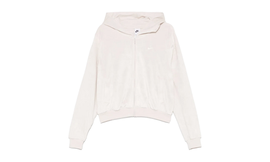 Sportswear Chill Knit Loose Velour Full-zip Hoodie"Light Orewood Brown/ Sail" HJ0954 104